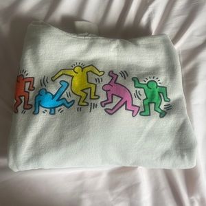 Keith Harring beige hoodie